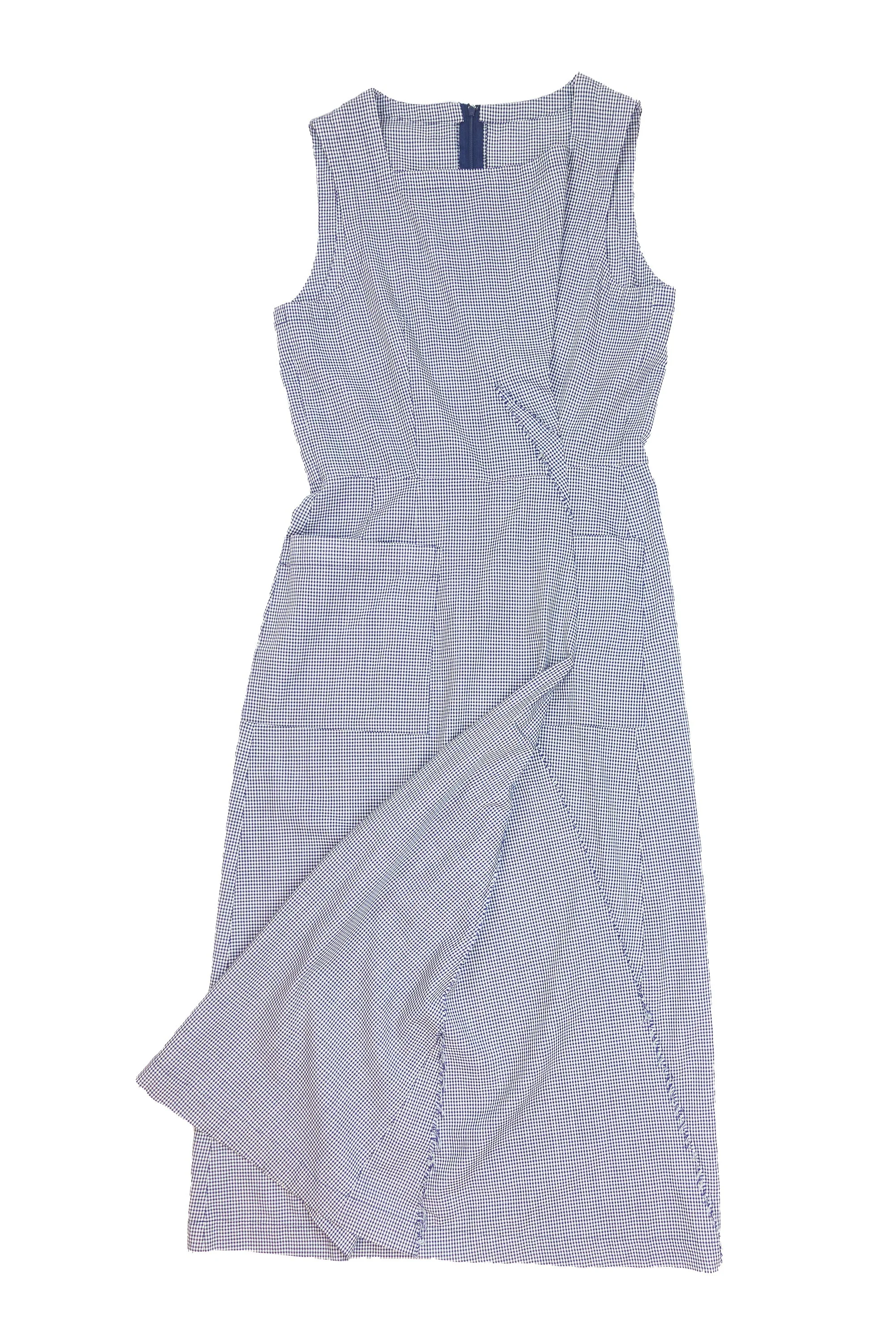 Tricot Comme des Garçons distorted asymmetrical gingham dress — a flat shop